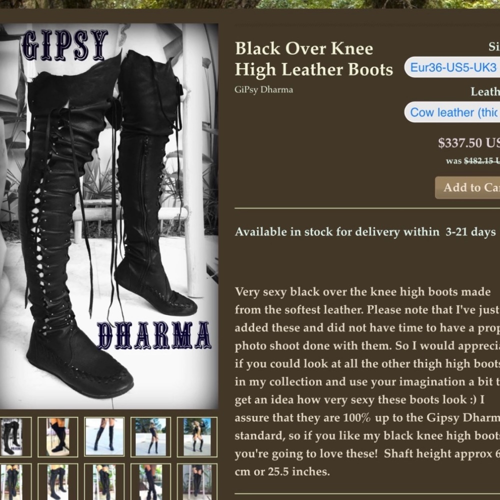Gipsy Dharma over the knee boots